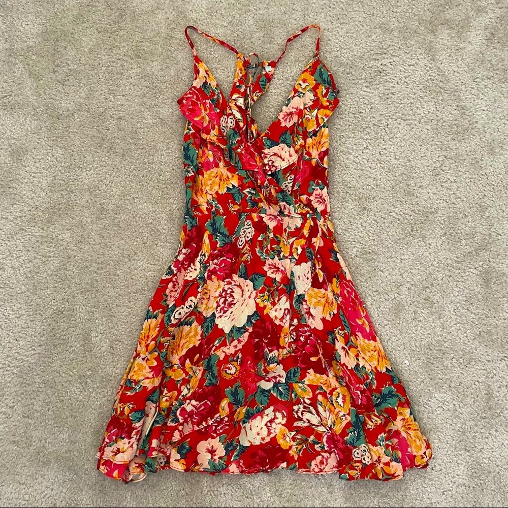 Urban Outfitters Red Floral Dress